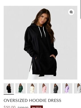 Oversized Black Hoodie Dress - The Warmy Brand